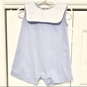 Sophie & Lucas Collared Romper 100% Cotton Stretch Jersey Knit - Baby 12M